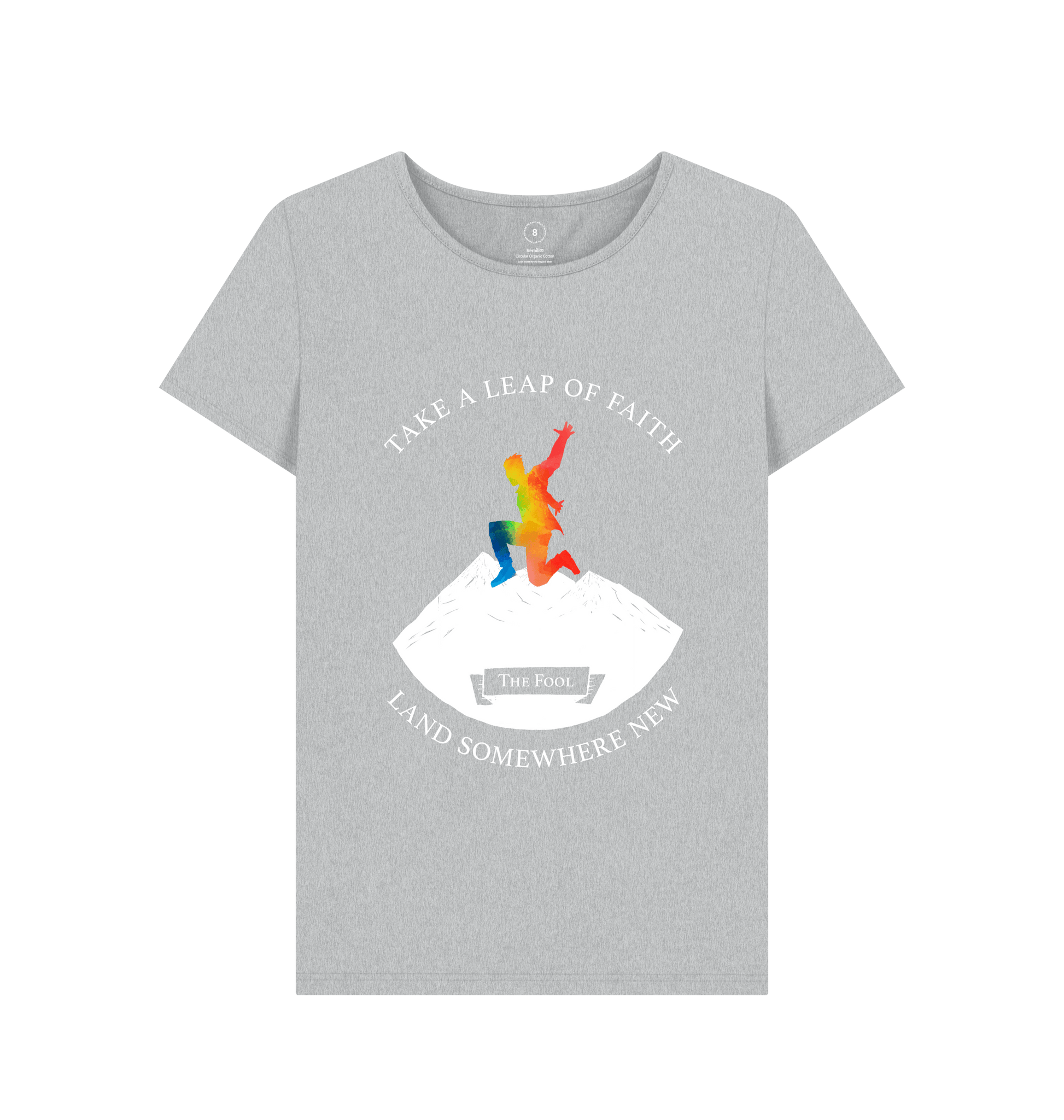 Grey Recycled Printed T-Shirt Front