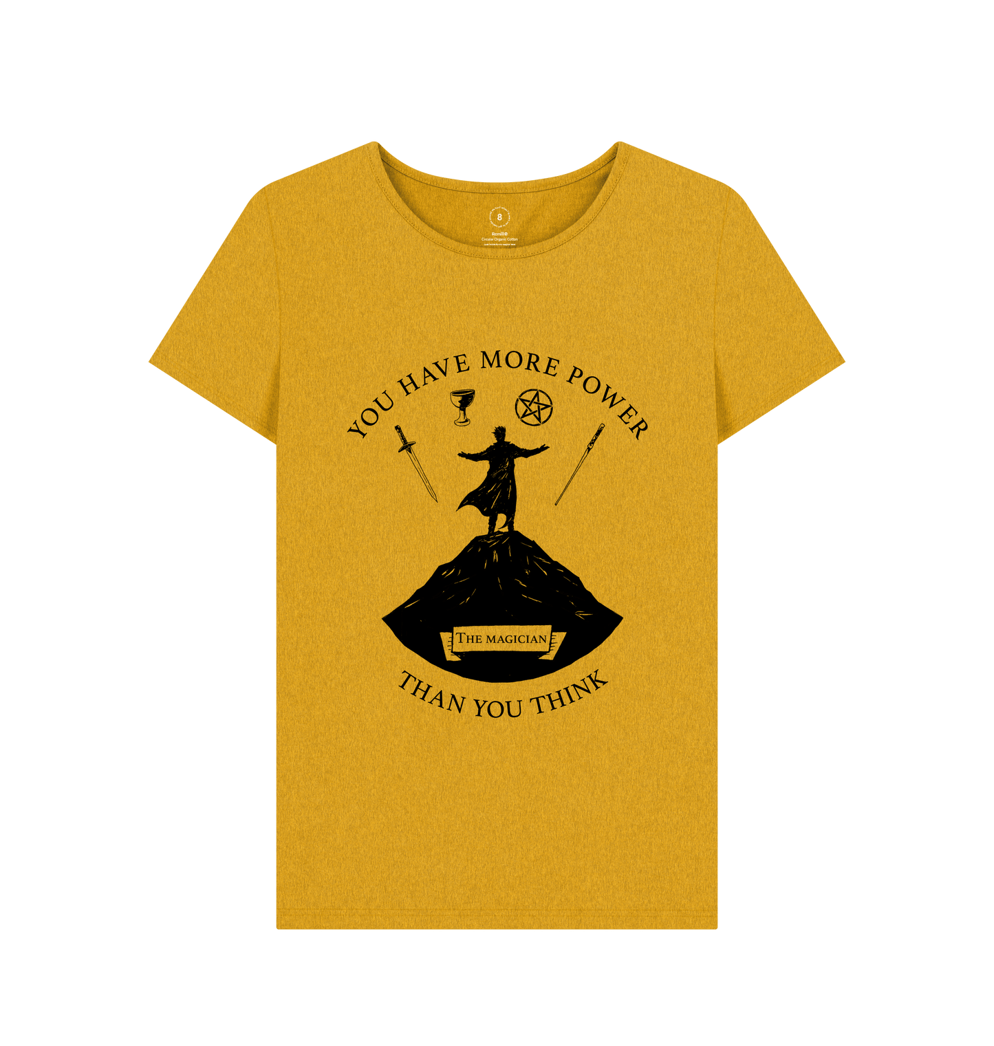 Sunflower Yellow Recycled Printed T-Shirt Front