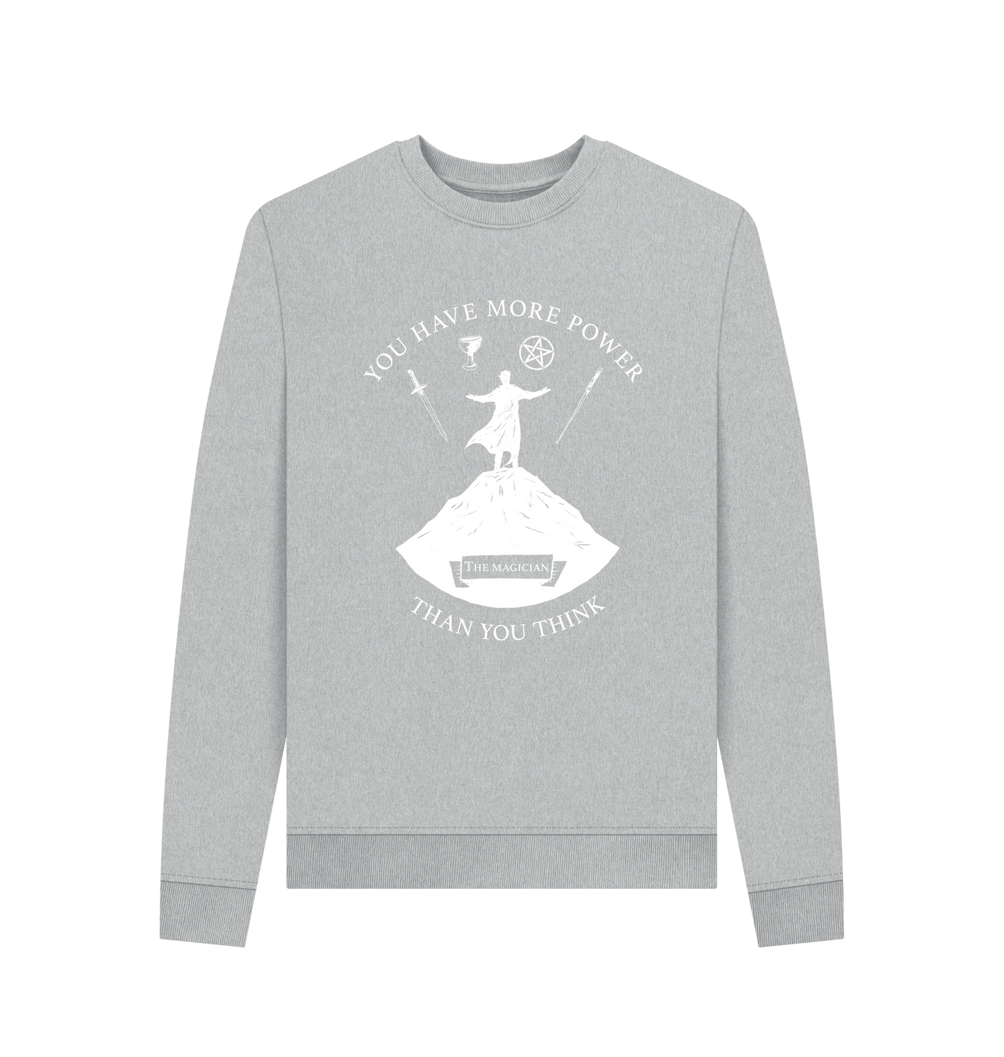 Grey Recycled Printed Sweater Front