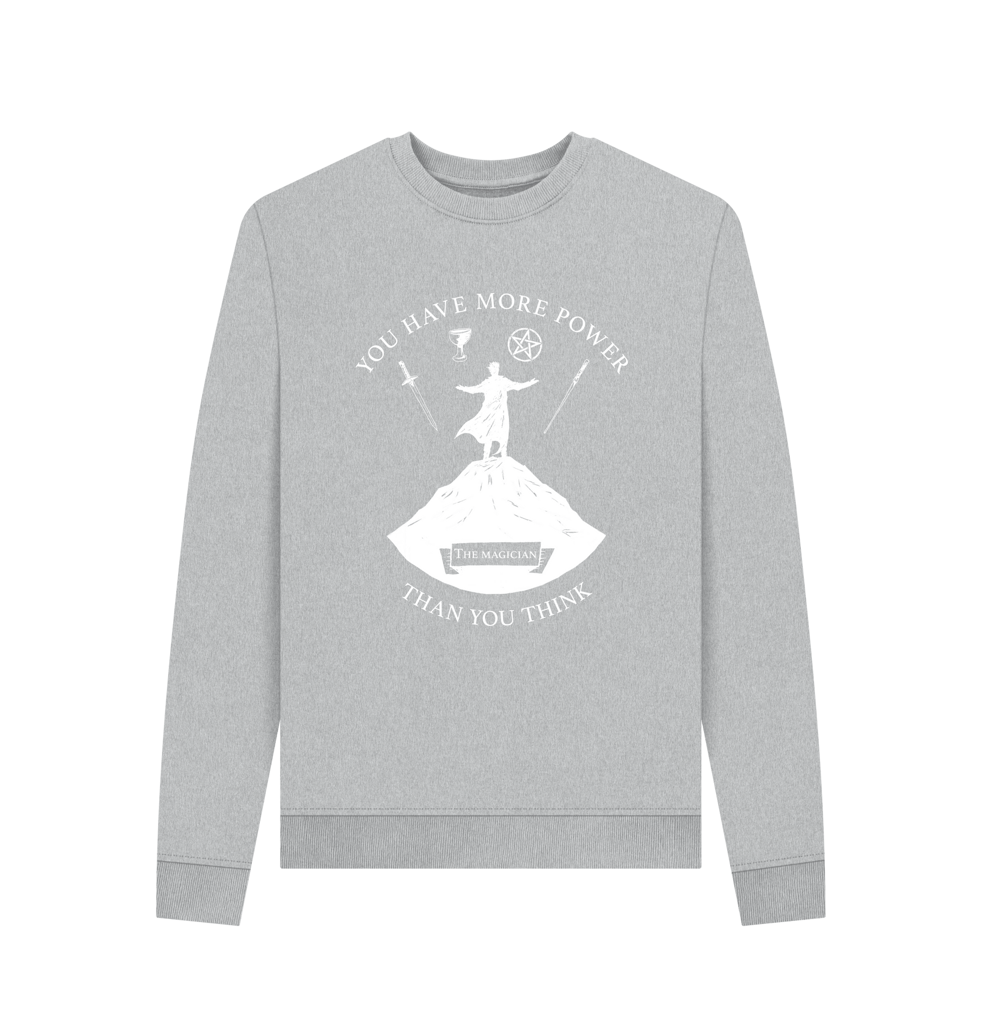 Grey Recycled Printed Sweater Front