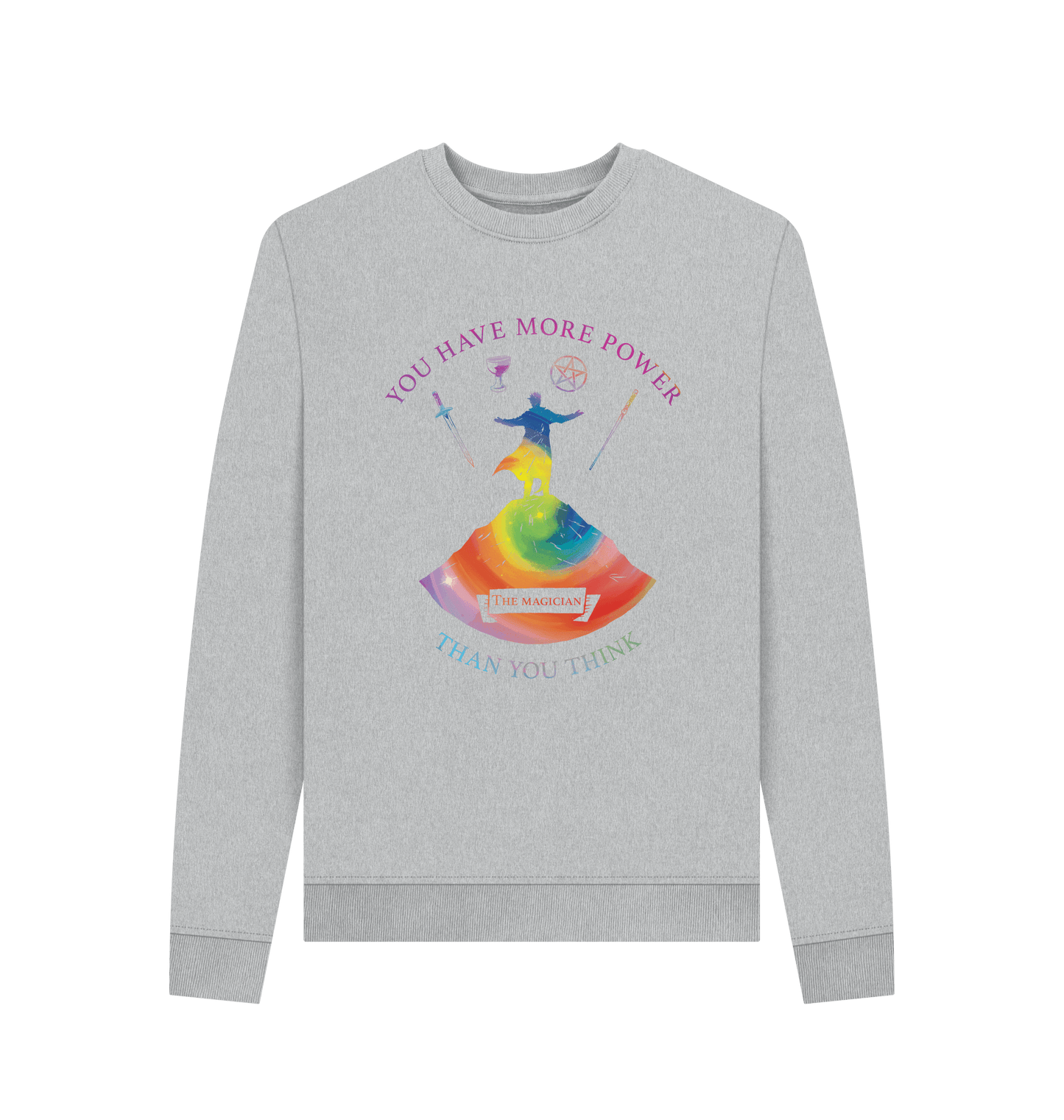 Grey Recycled Printed Sweater Front