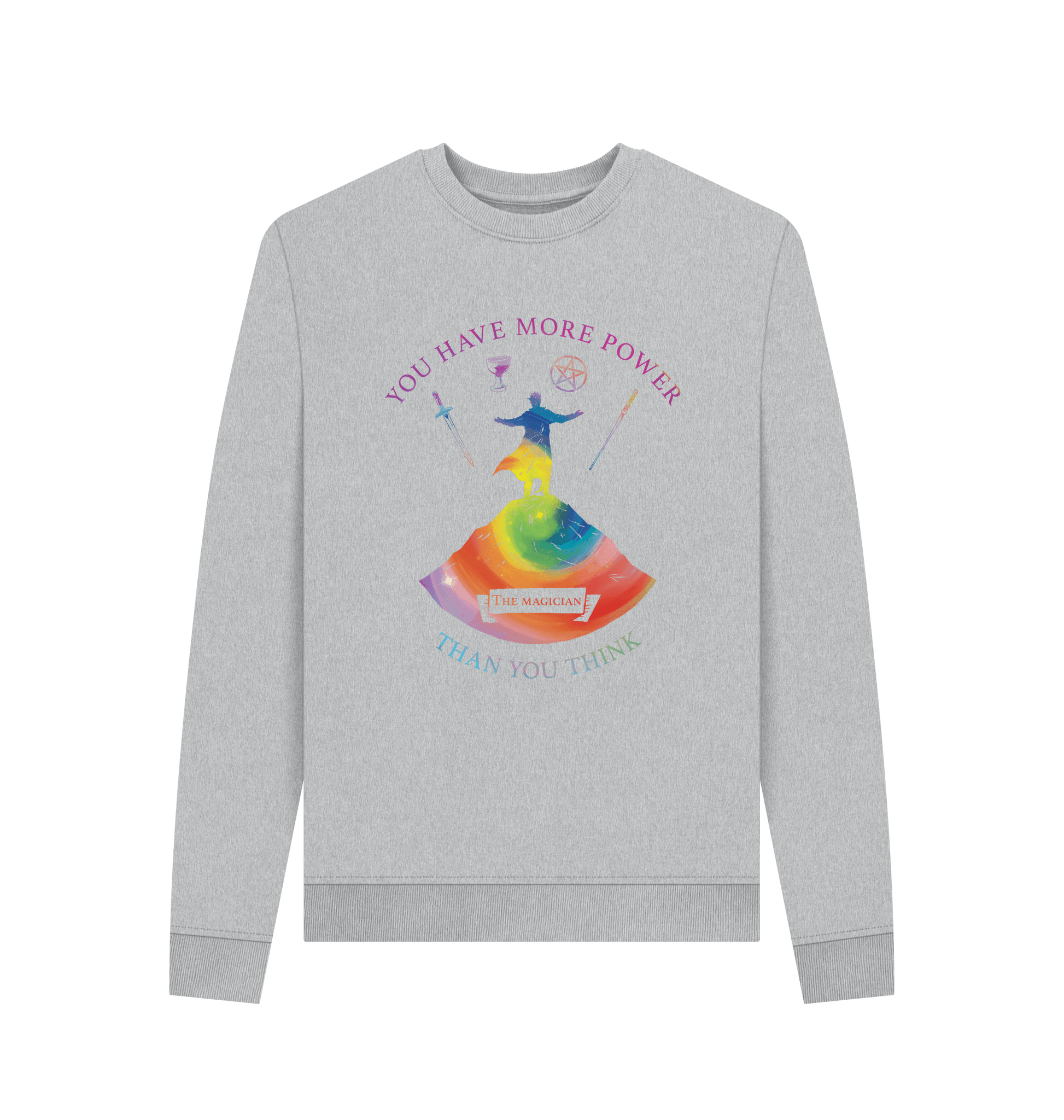 Grey Recycled Printed Sweater Front