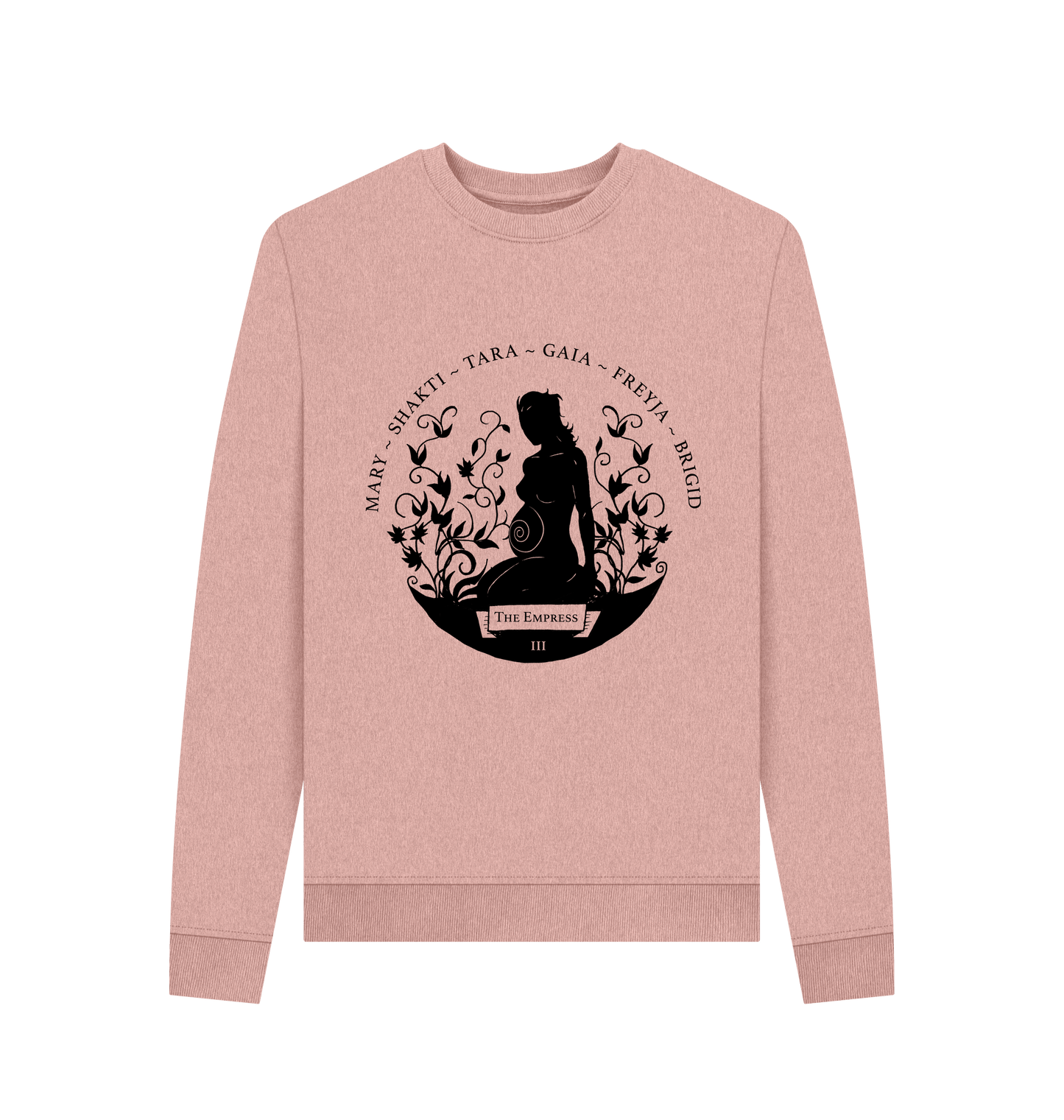 Sunset Pink Recycled Printed Sweater Front