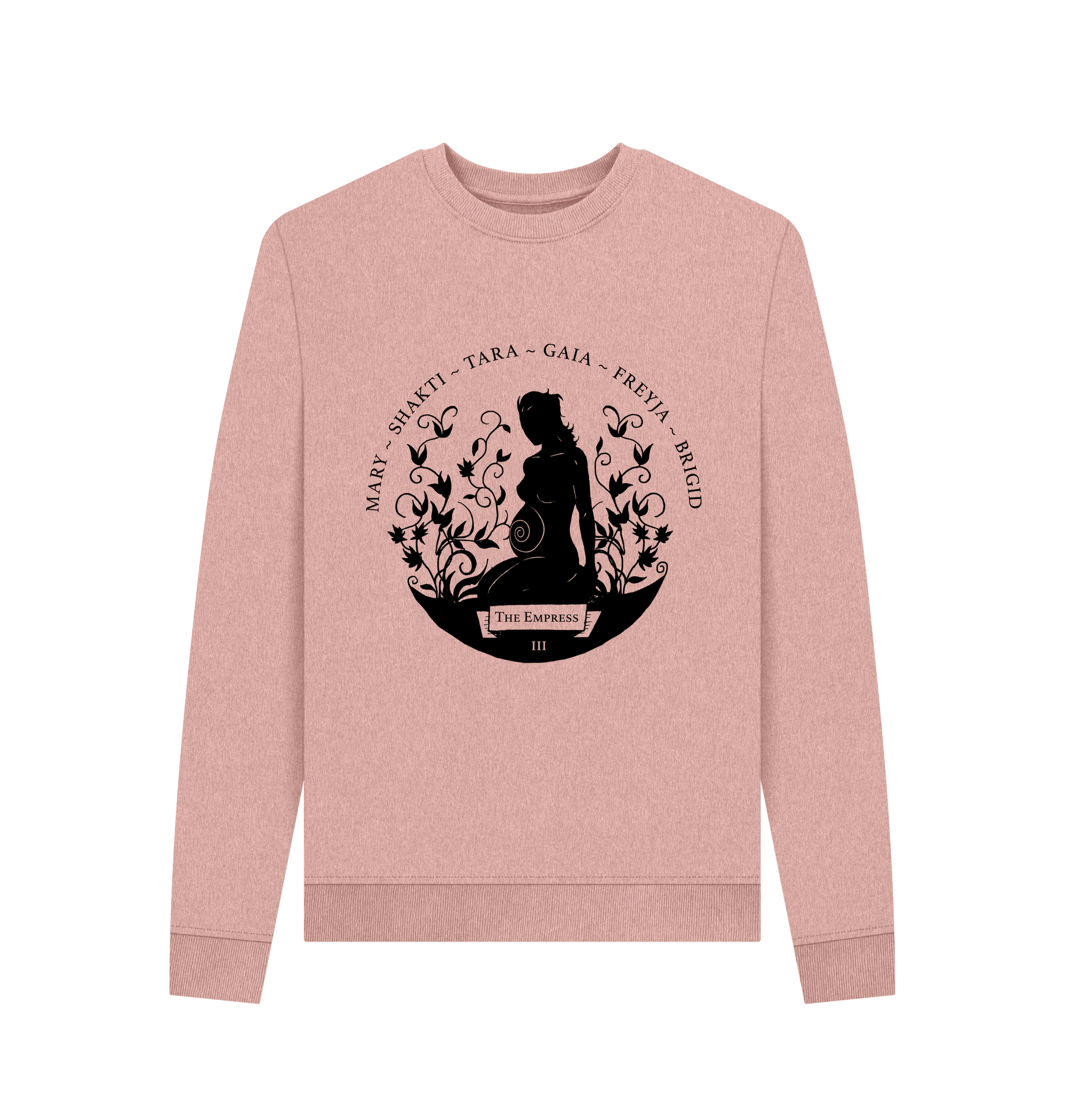 Sunset Pink Recycled Printed Sweater Front