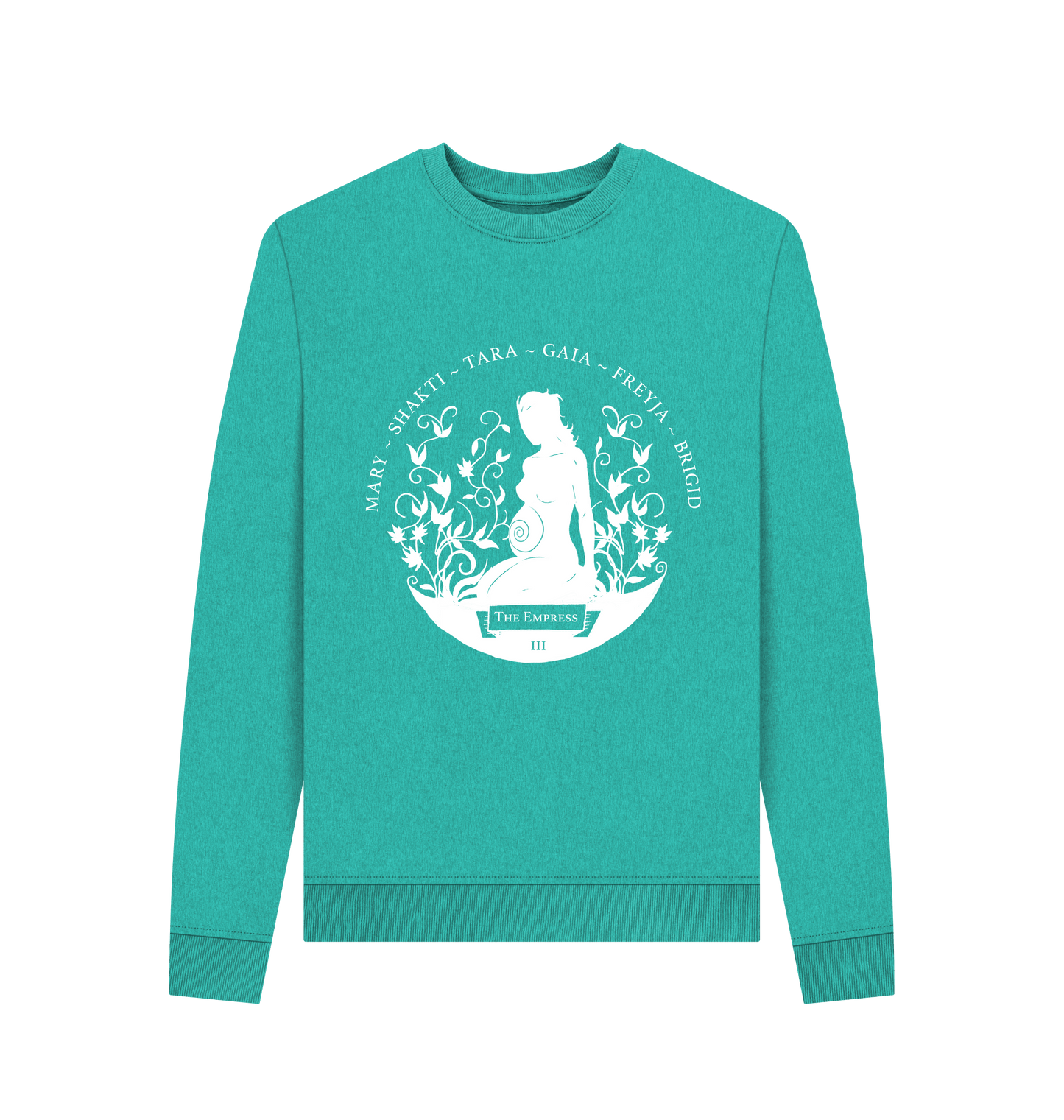 Seagrass Green Recycled Printed Sweater Front