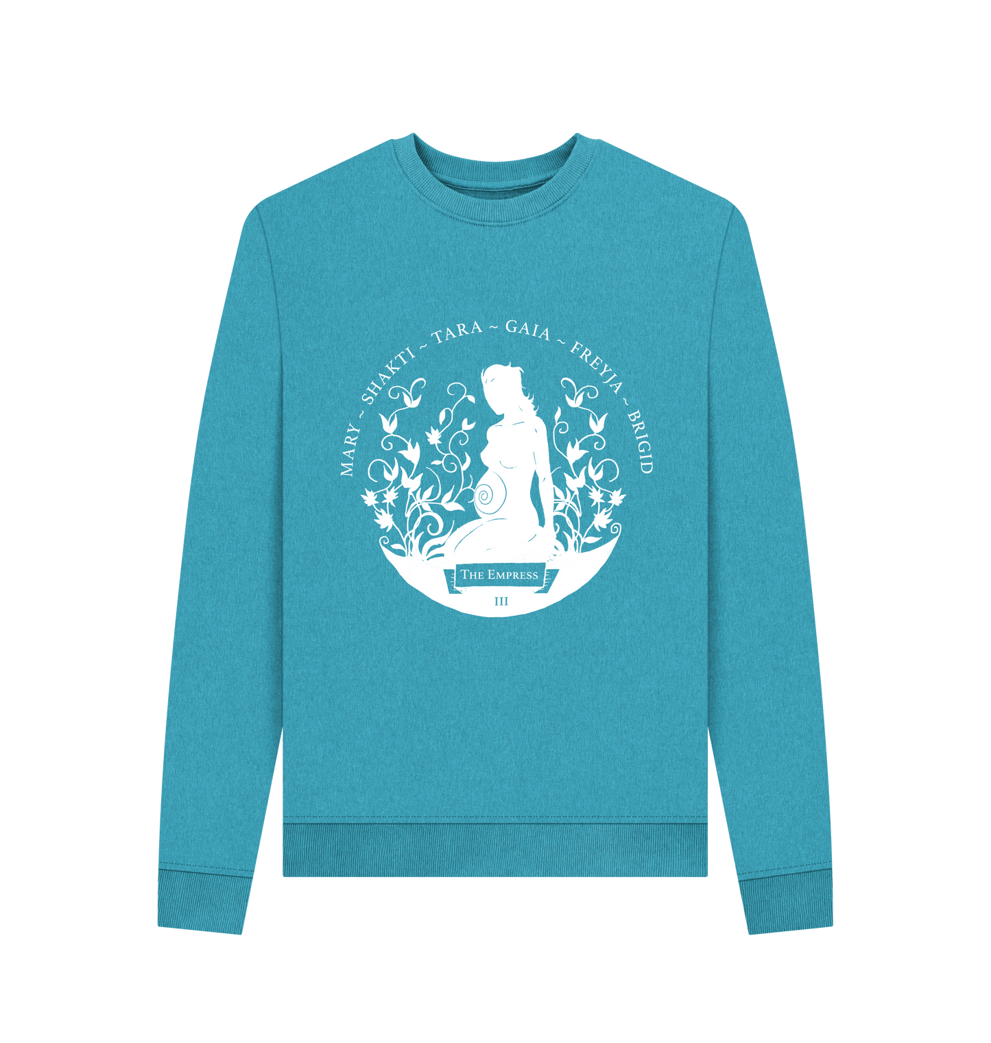 Ocean Blue Recycled Printed Sweater Front