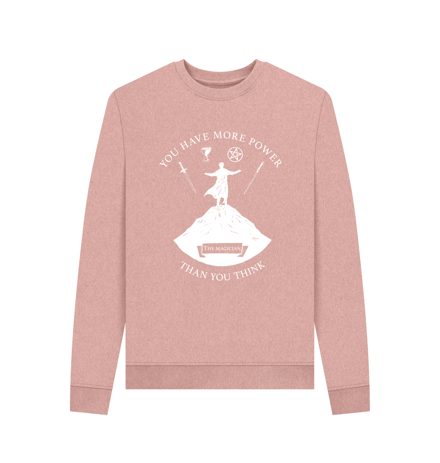 Sunset Pink Recycled Printed Sweater Front