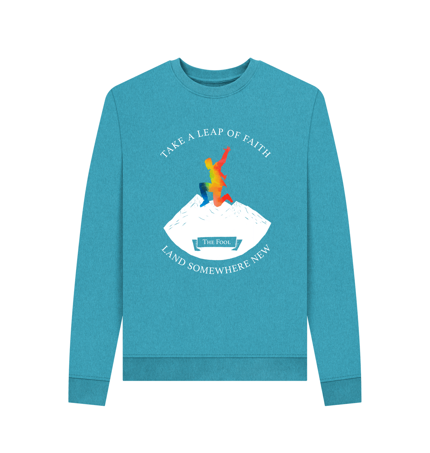 Ocean Blue Recycled Printed Sweater Front