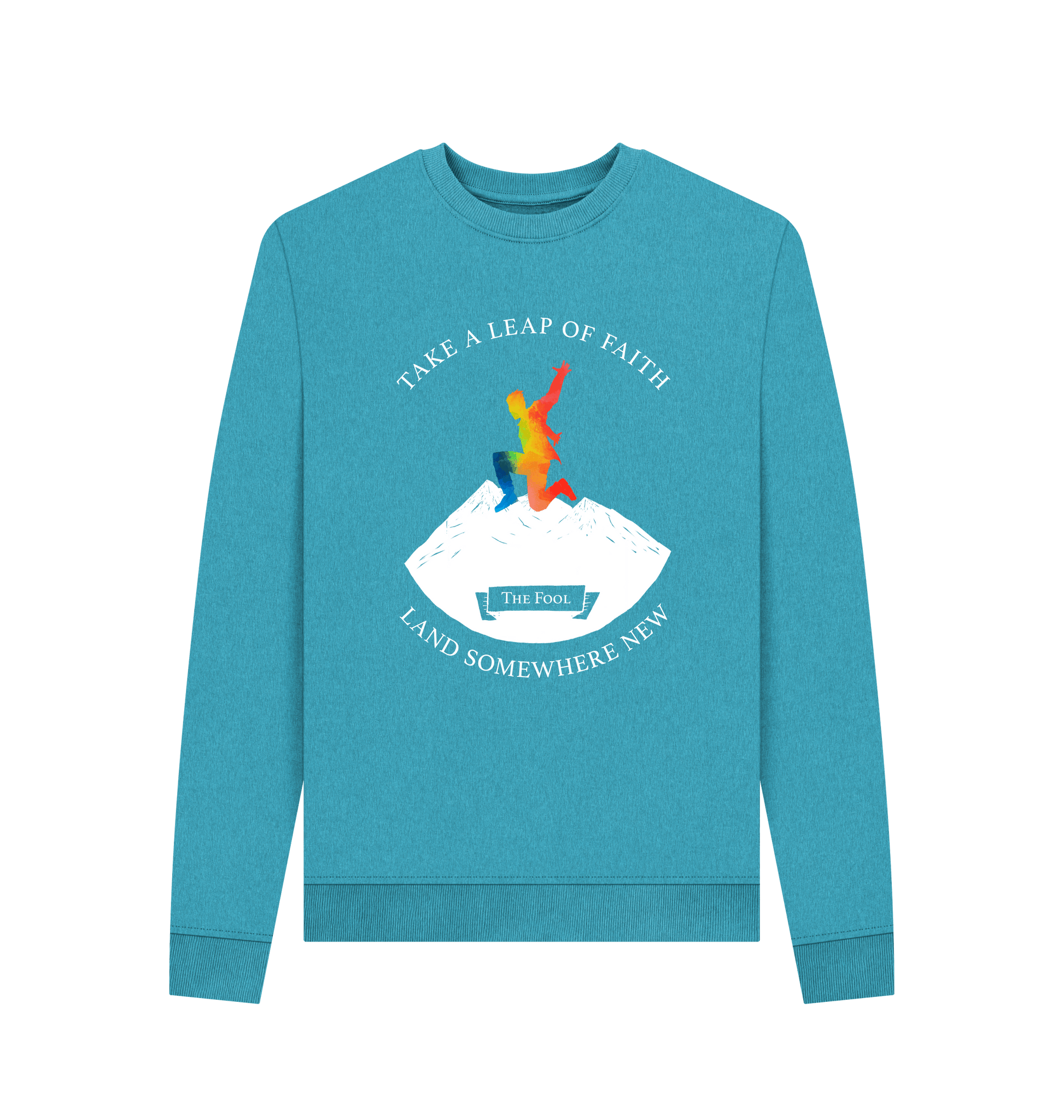 Ocean Blue Recycled Printed Sweater Front