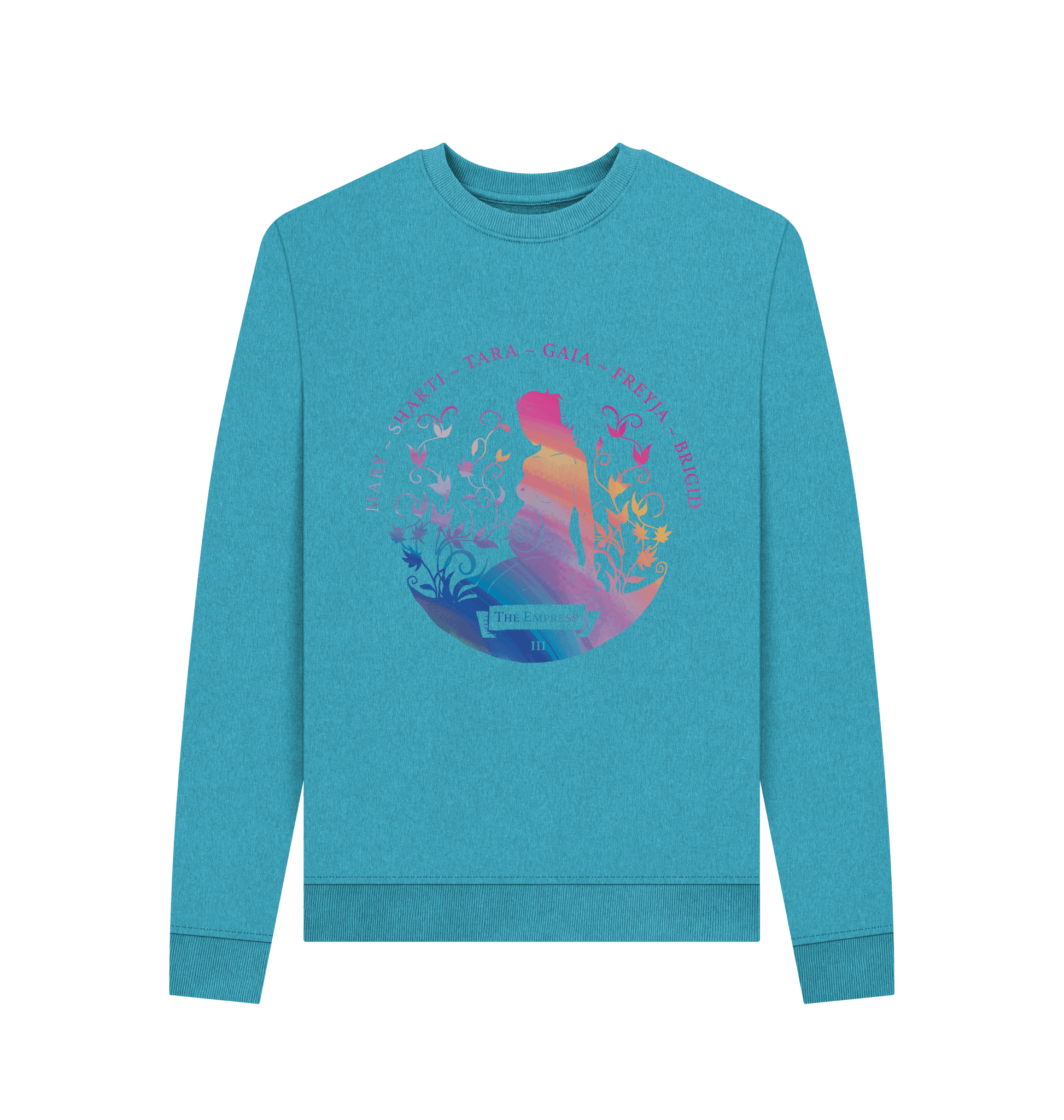 Ocean Blue Recycled Printed Sweater Front