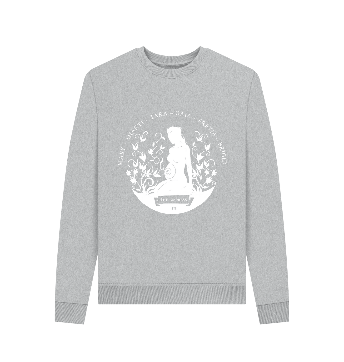 Grey Recycled Printed Sweater Front