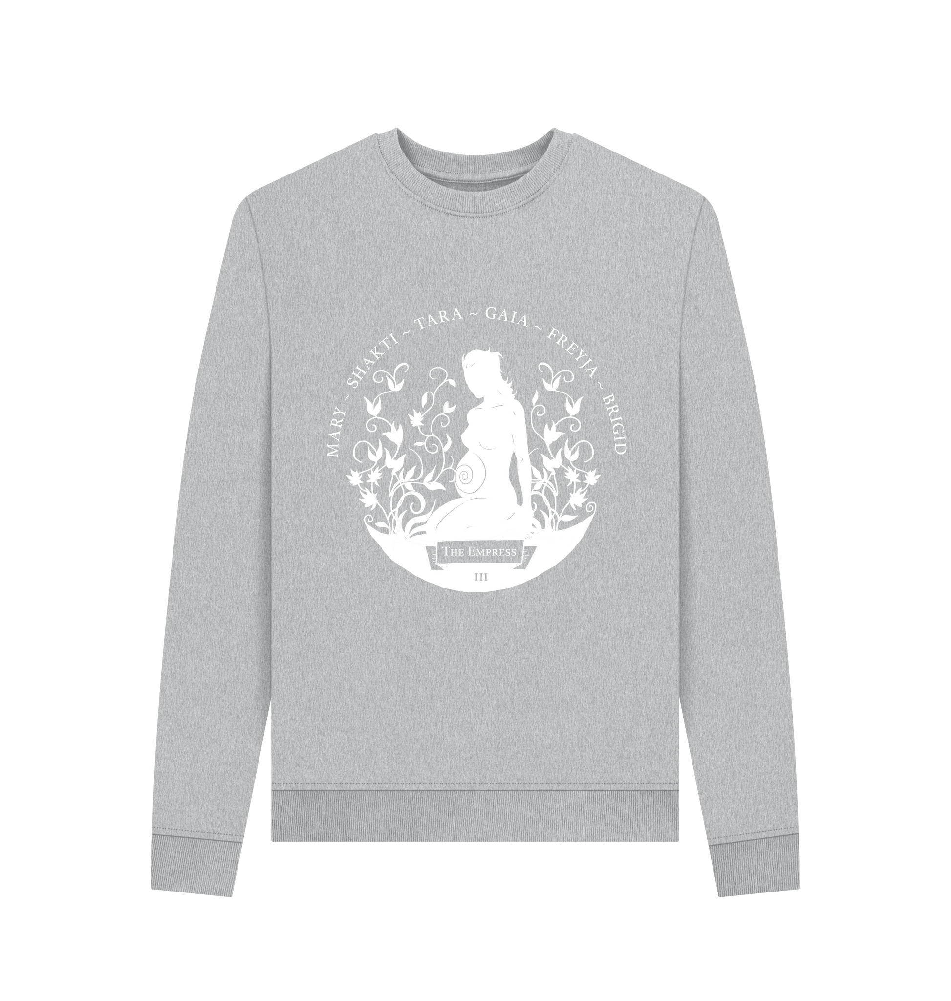 Grey Recycled Printed Sweater Front