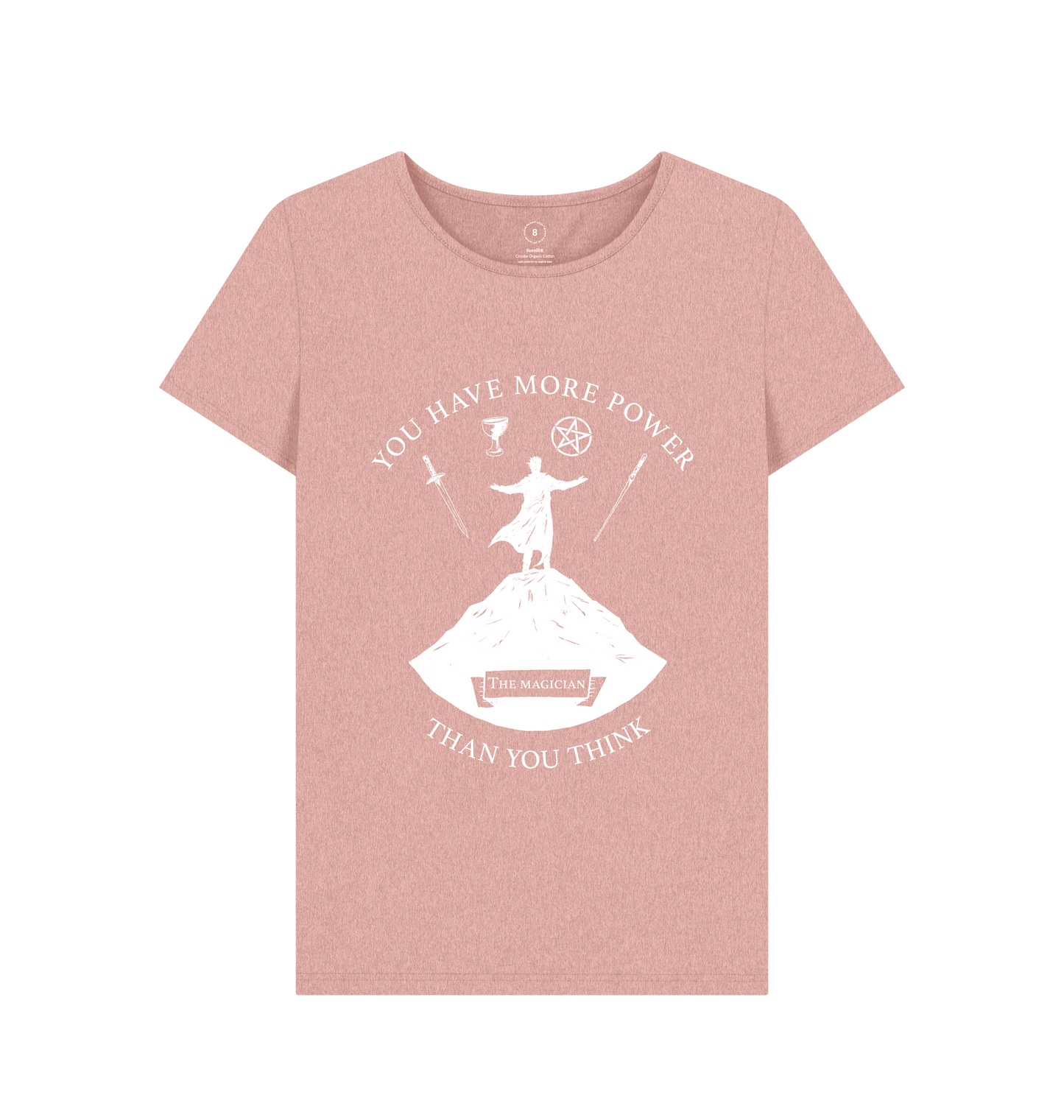 Sunset Pink Recycled Printed T-Shirt Front