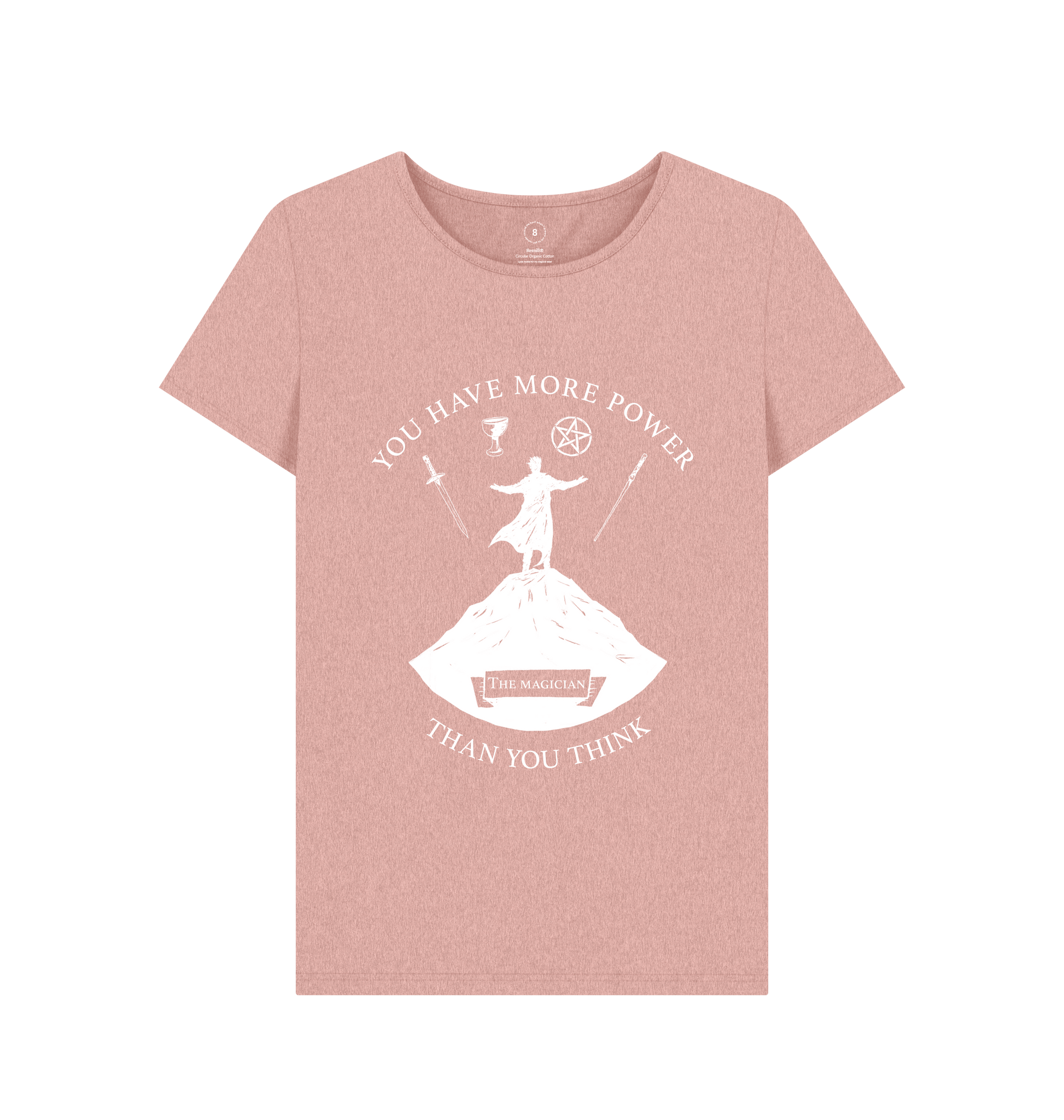 Sunset Pink Recycled Printed T-Shirt Front